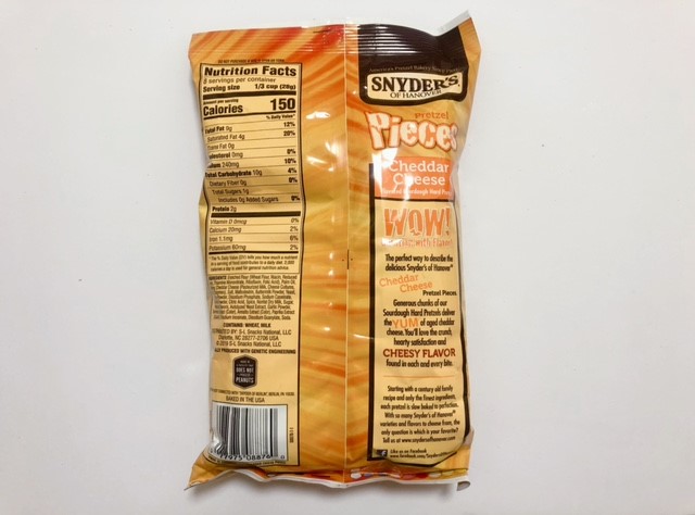 iherb-snyders-cheese アイハーブで購入したスナイダーズのチェダーチーズ味の裏面